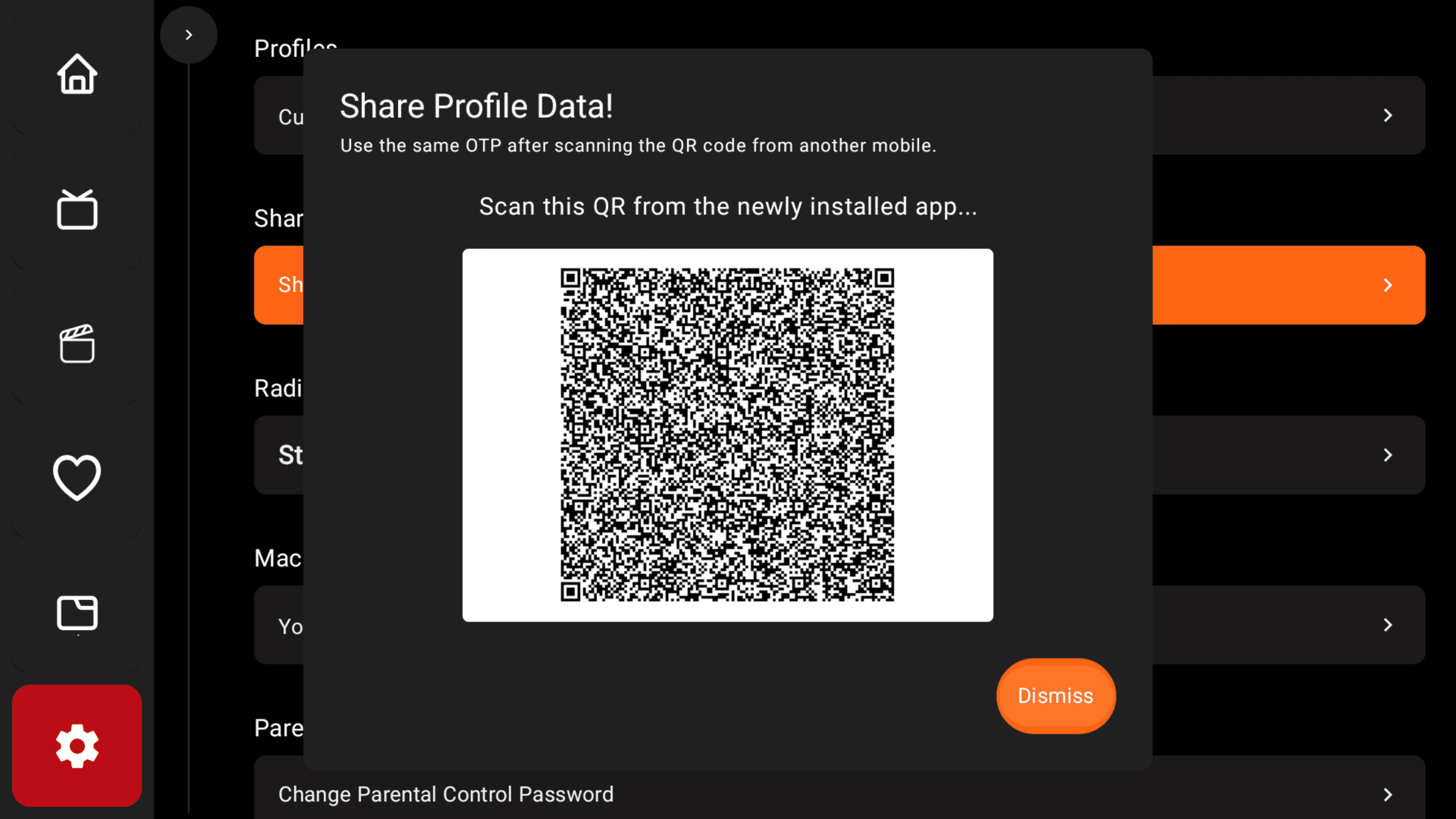 Share Profile to Your Devices